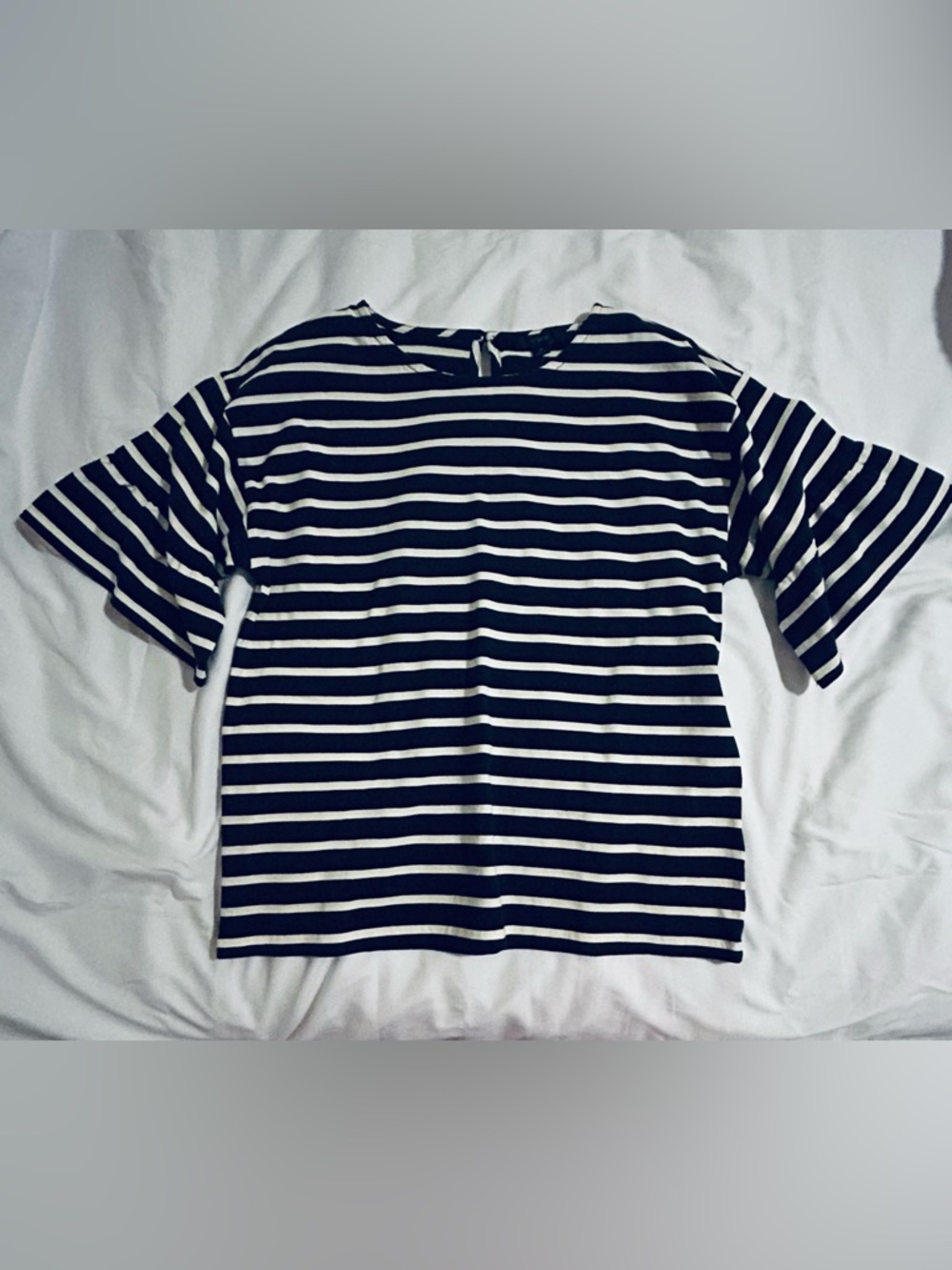 NWT J. Crew Black and White Striped Blouse - Size M